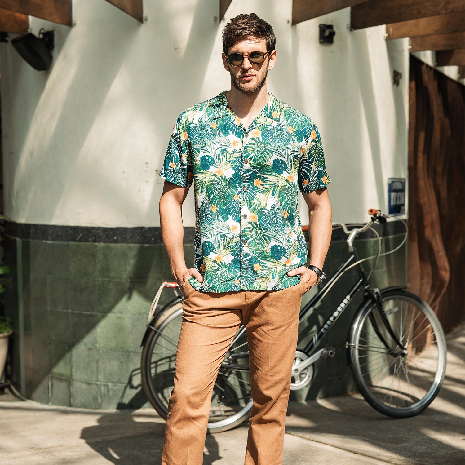 Camisa Hawaiana Manga Corta Selvatica