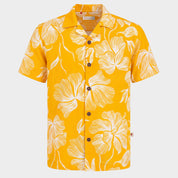 Camisa hawaiana manga corta Yellow Flowers
