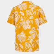 Camisa hawaiana manga corta Yellow Flowers
