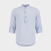 Camisa manga larga con lino Mauro