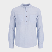 Camisa manga larga con lino Mauro