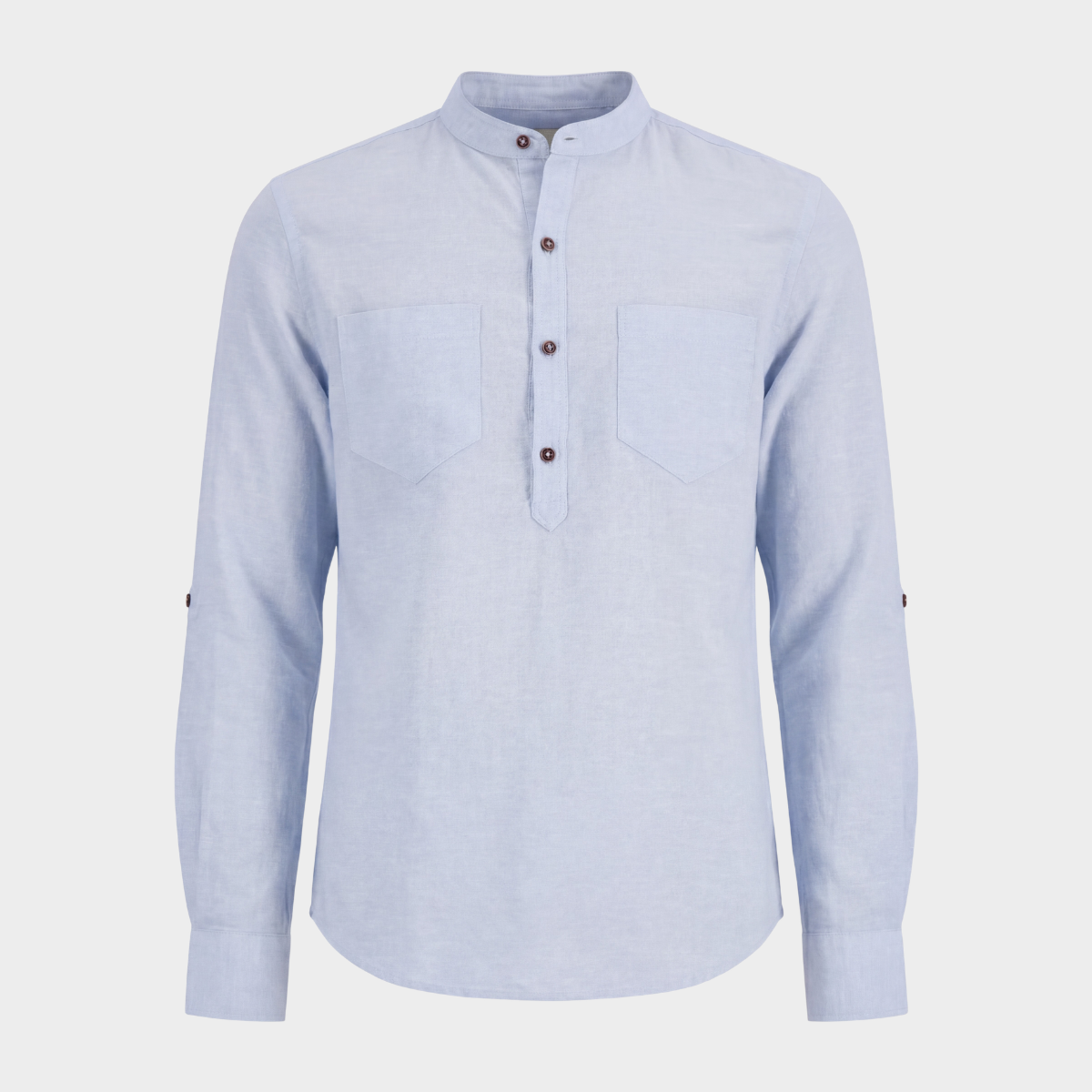 Camisa manga larga con lino Mauro