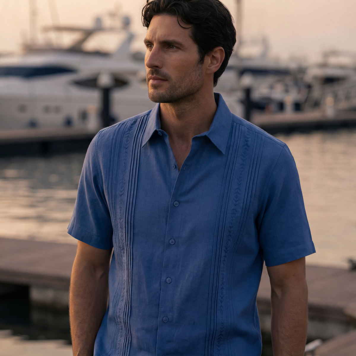 Camisa guayabera manga corta Jasper