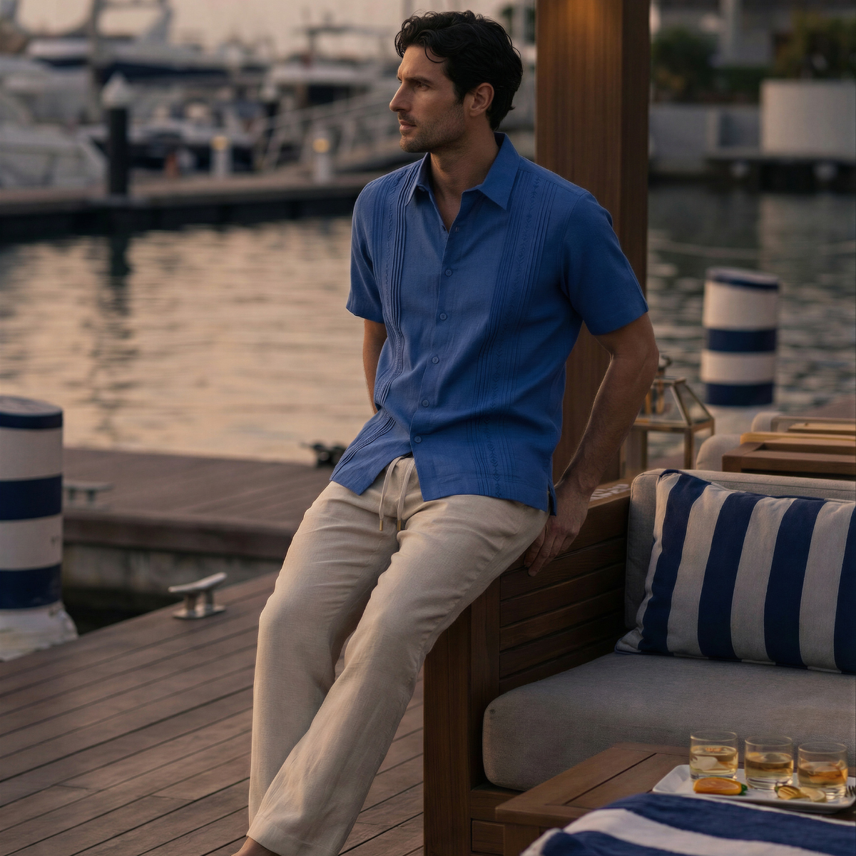 Camisa guayabera manga corta Jasper