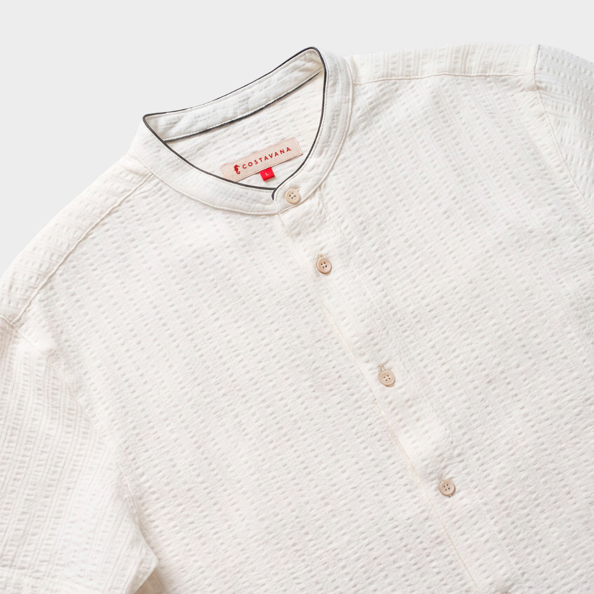 Camisa para Hombre con Cuello Mao Hueso