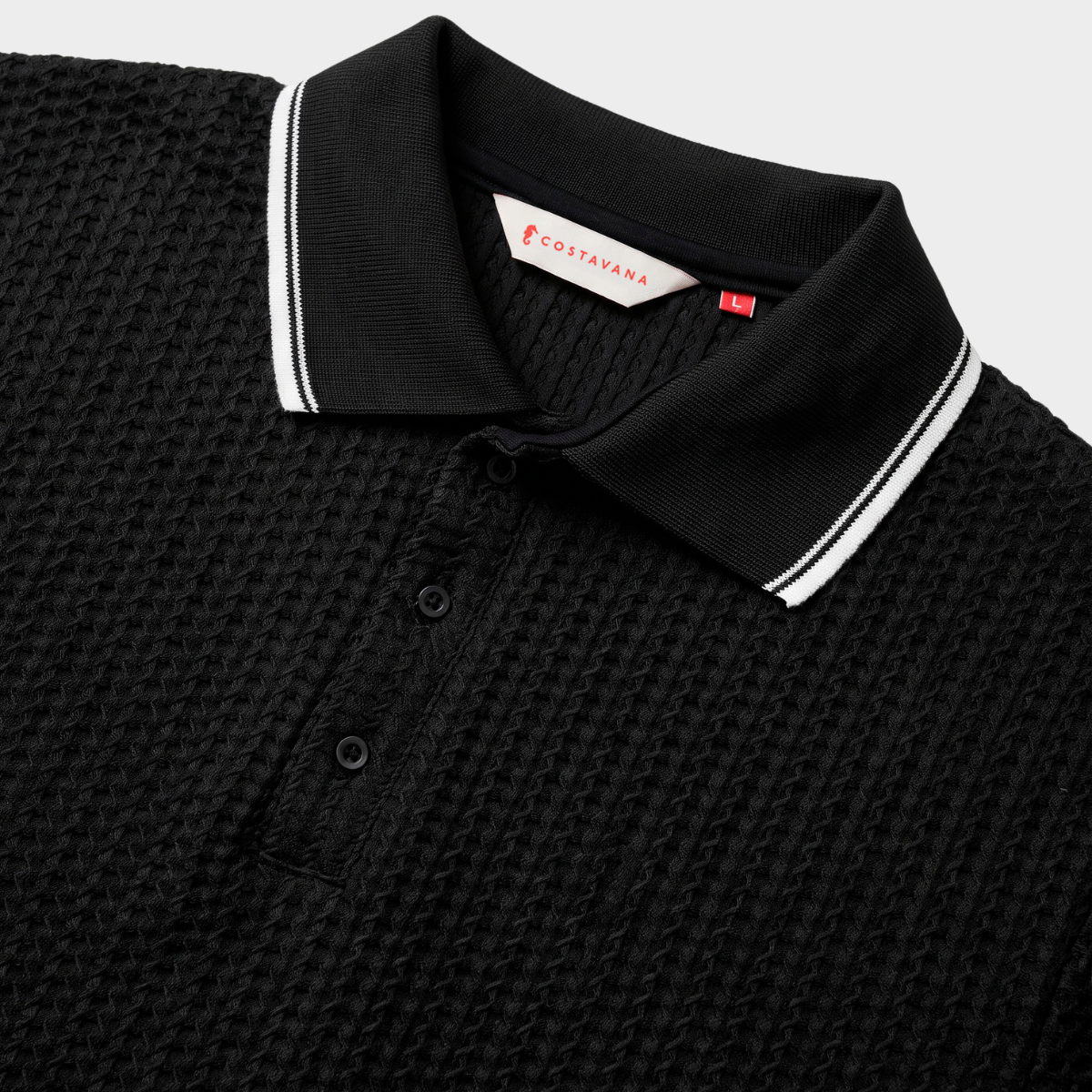 Camisa Polo Clásica para Hombre Negro