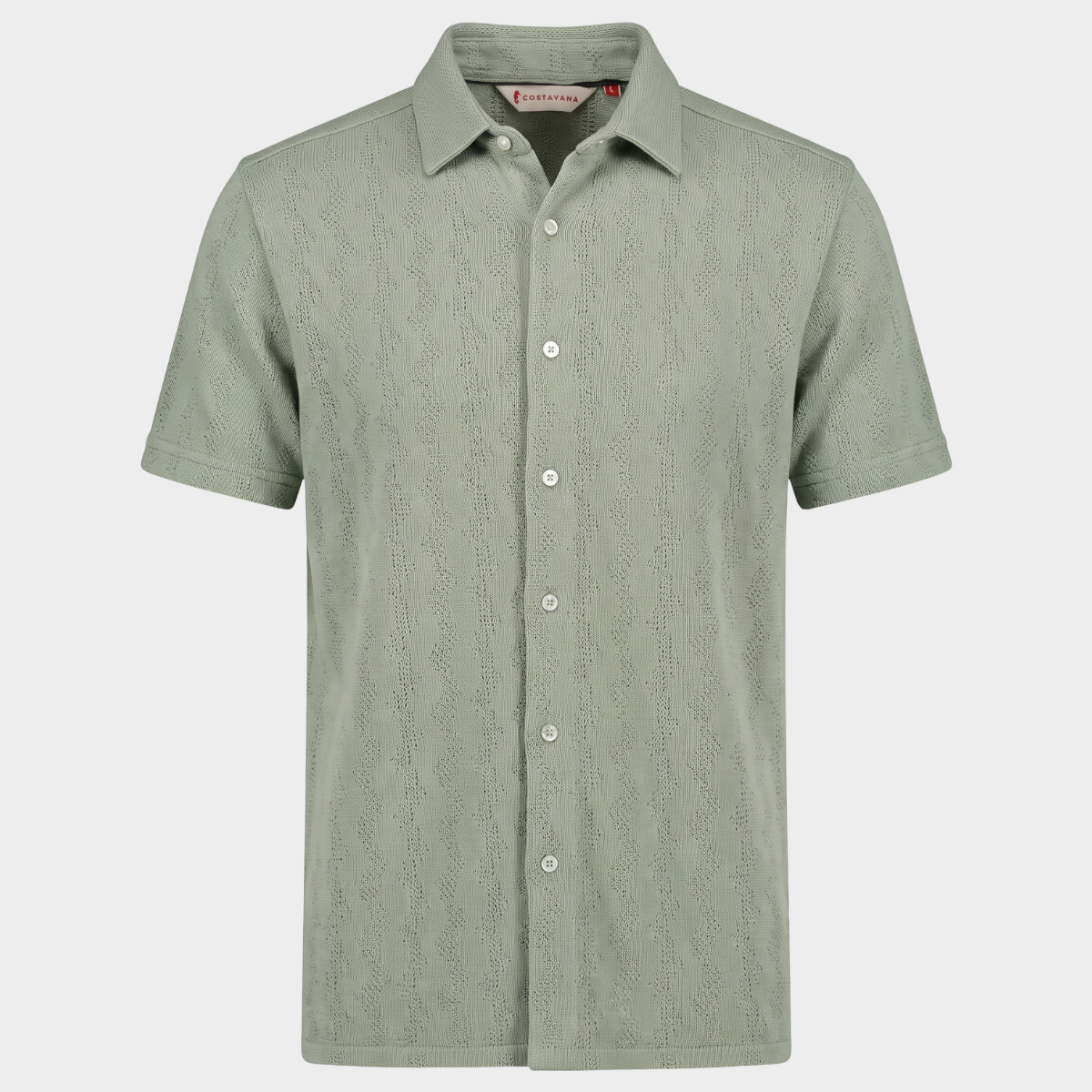 Camisa de Punto Cuello Polo para Hombre Verde