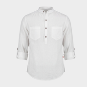 Camisa manga larga con lino Mauro