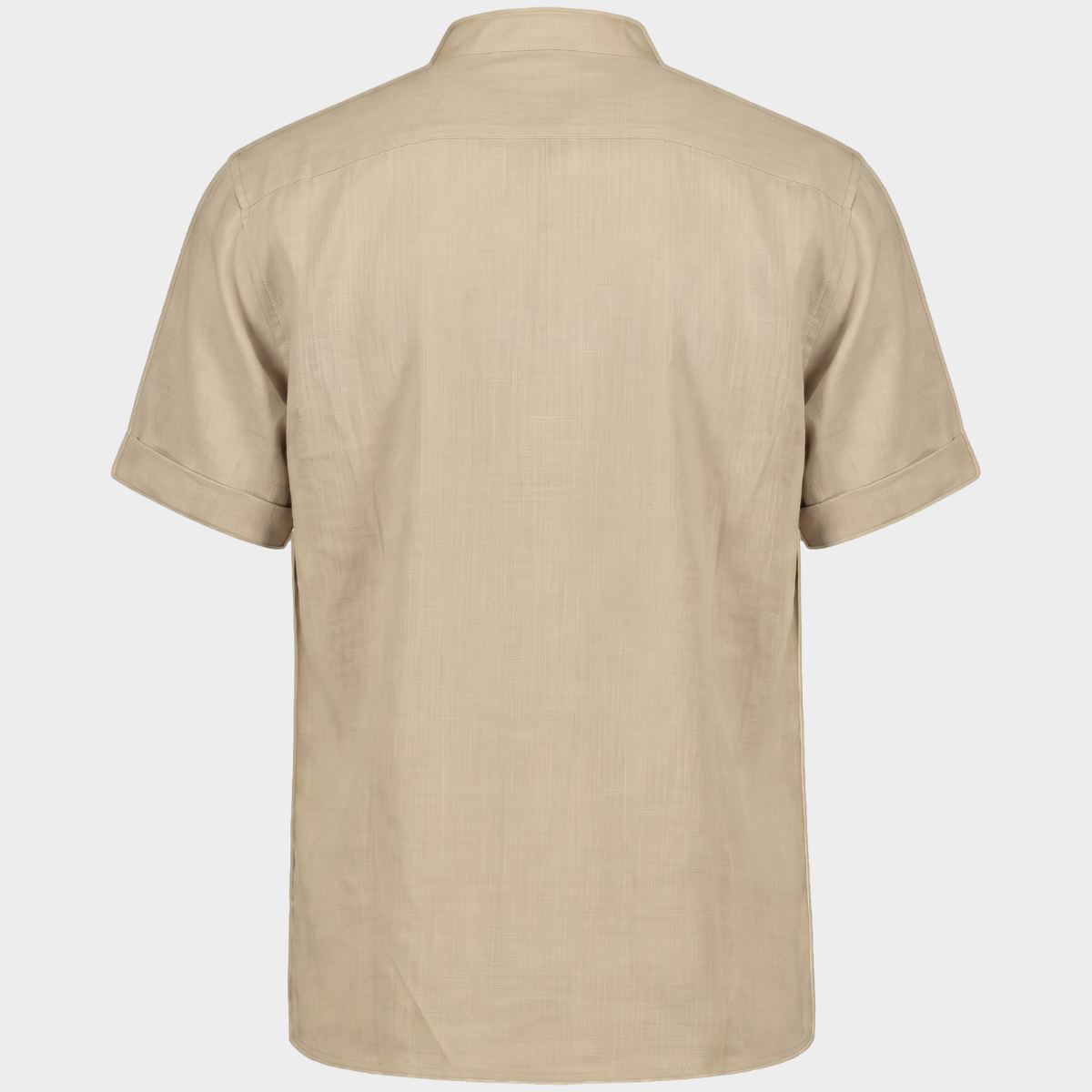 Camisa Cuello Mao para Hombre Beige