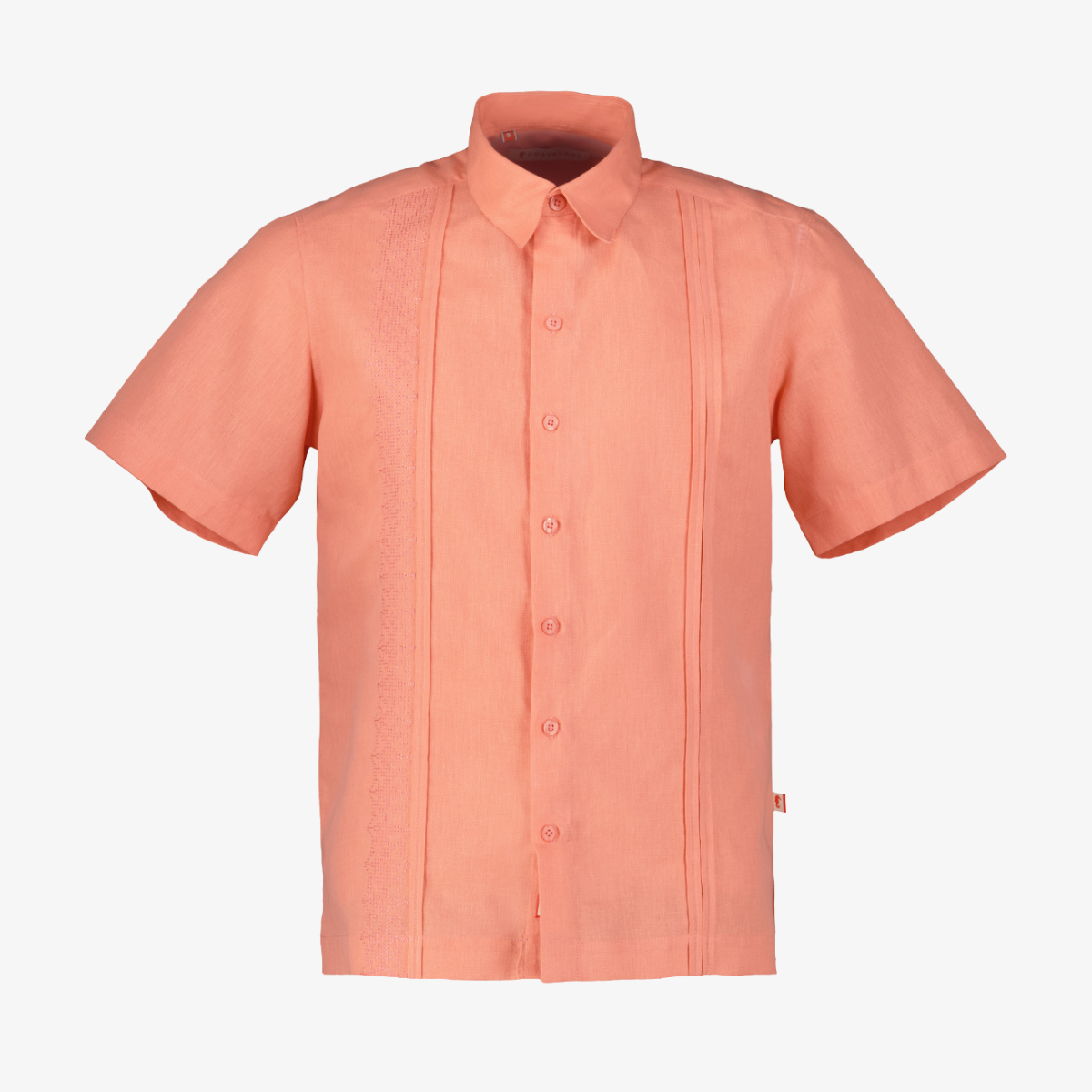 Camisa guayabera color rosa para hombre