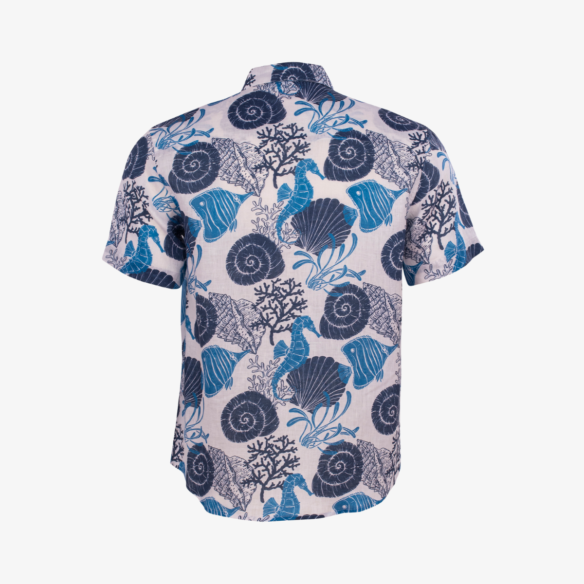 Camisa de estilo hawaiano con diseño marino