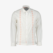 Guayabera cdmx para hombre bordado rojo