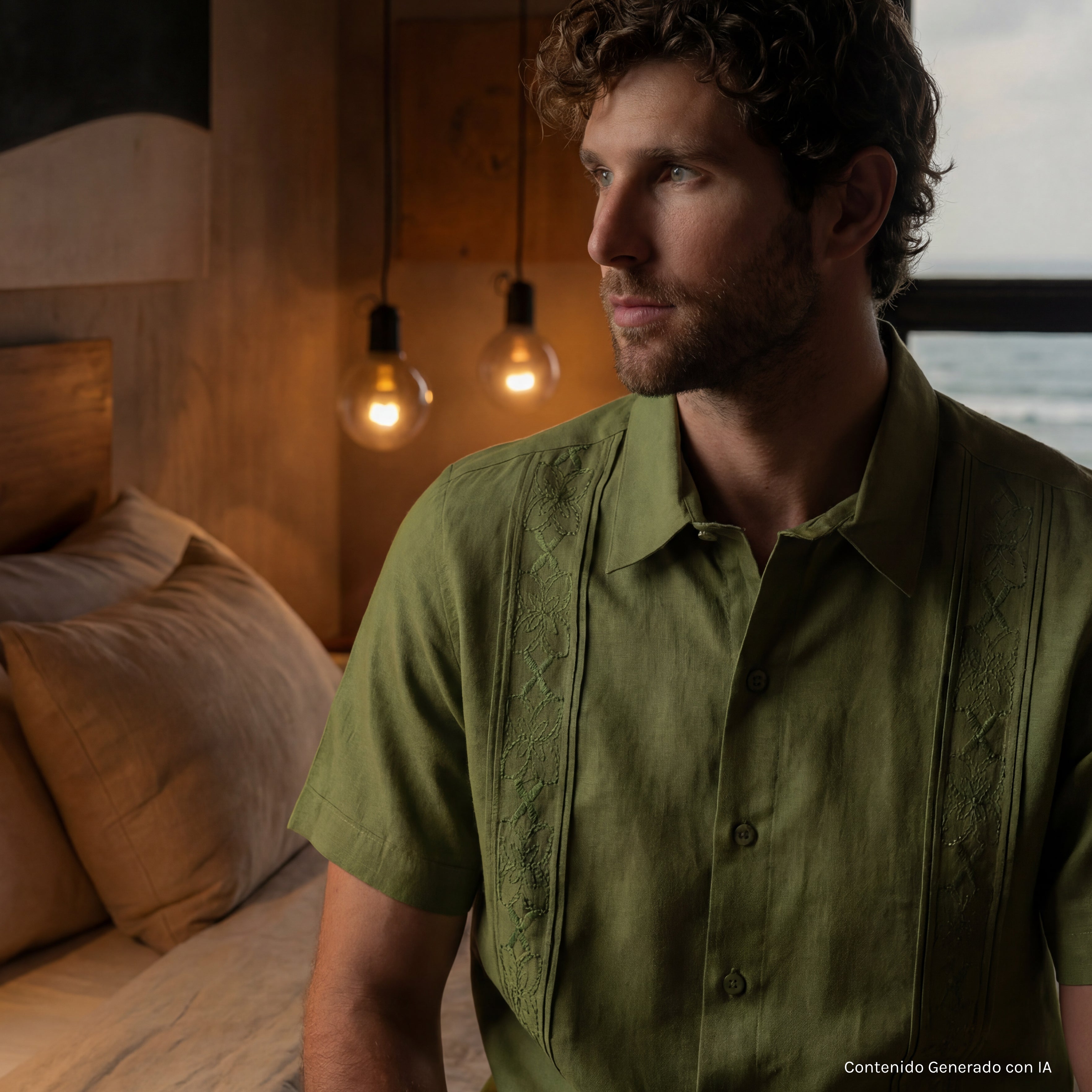 Camisa guayabera manga corta Lucas