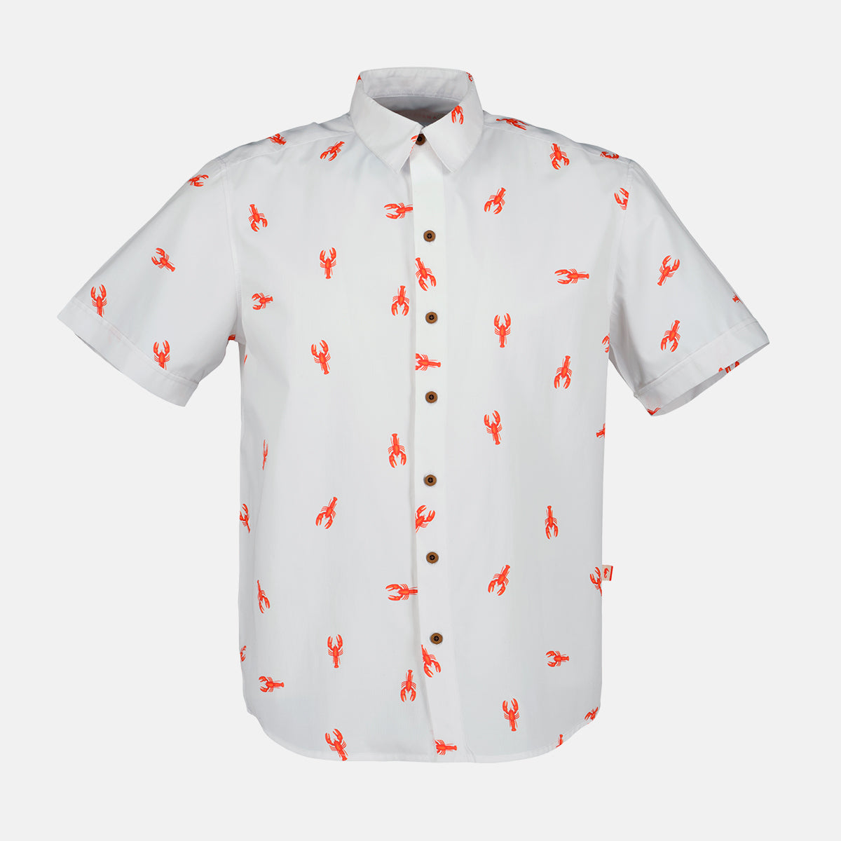 Camisa estampada manga corta Langosta