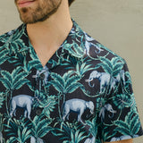 Camisa hawaiana manga corta  Paquidermo