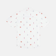 Espalda con estampado de faros y anclas en camisa marca Costavana