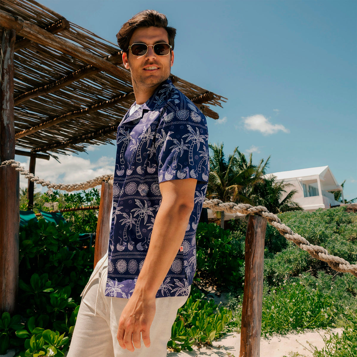 Camisa hawaiana manga corta Kaili