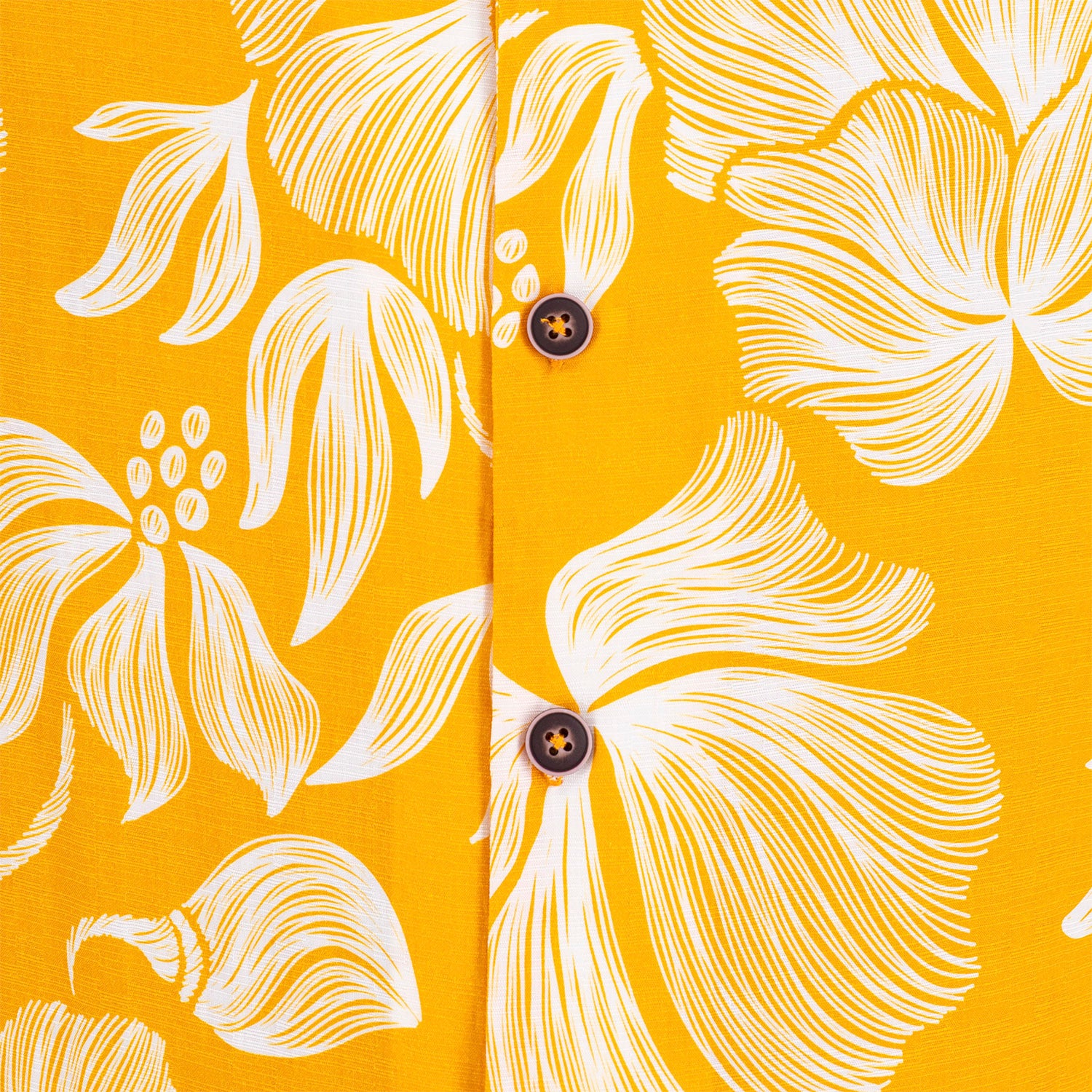 Camisa hawaiana manga corta Yellow Flowers