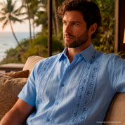 Camisa guayabera manga corta Lando
