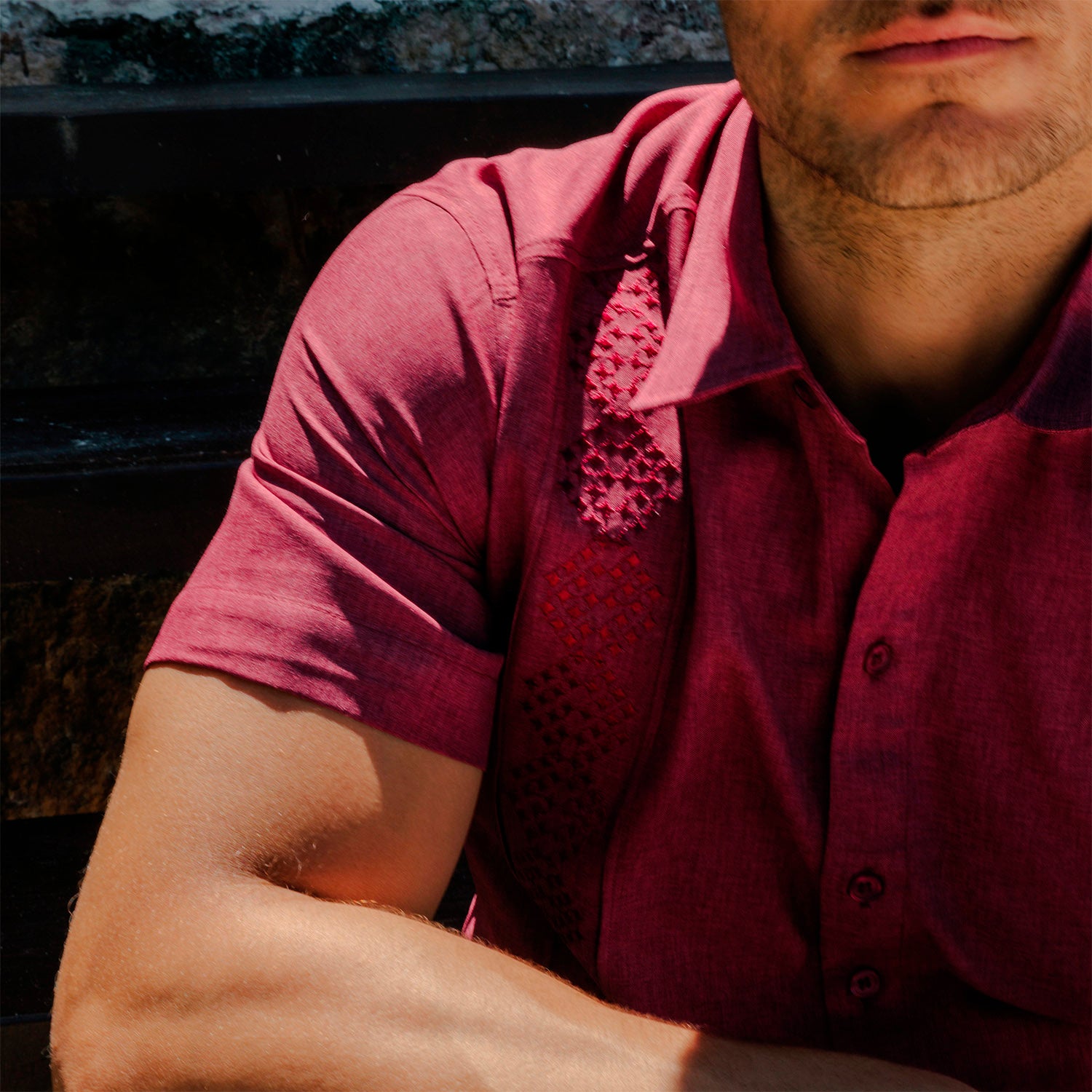 Camisa Guayabera manga corta Lazaro