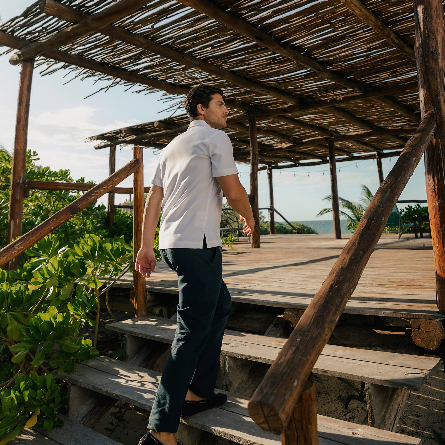 Camisa guayabera manga corta Marotta