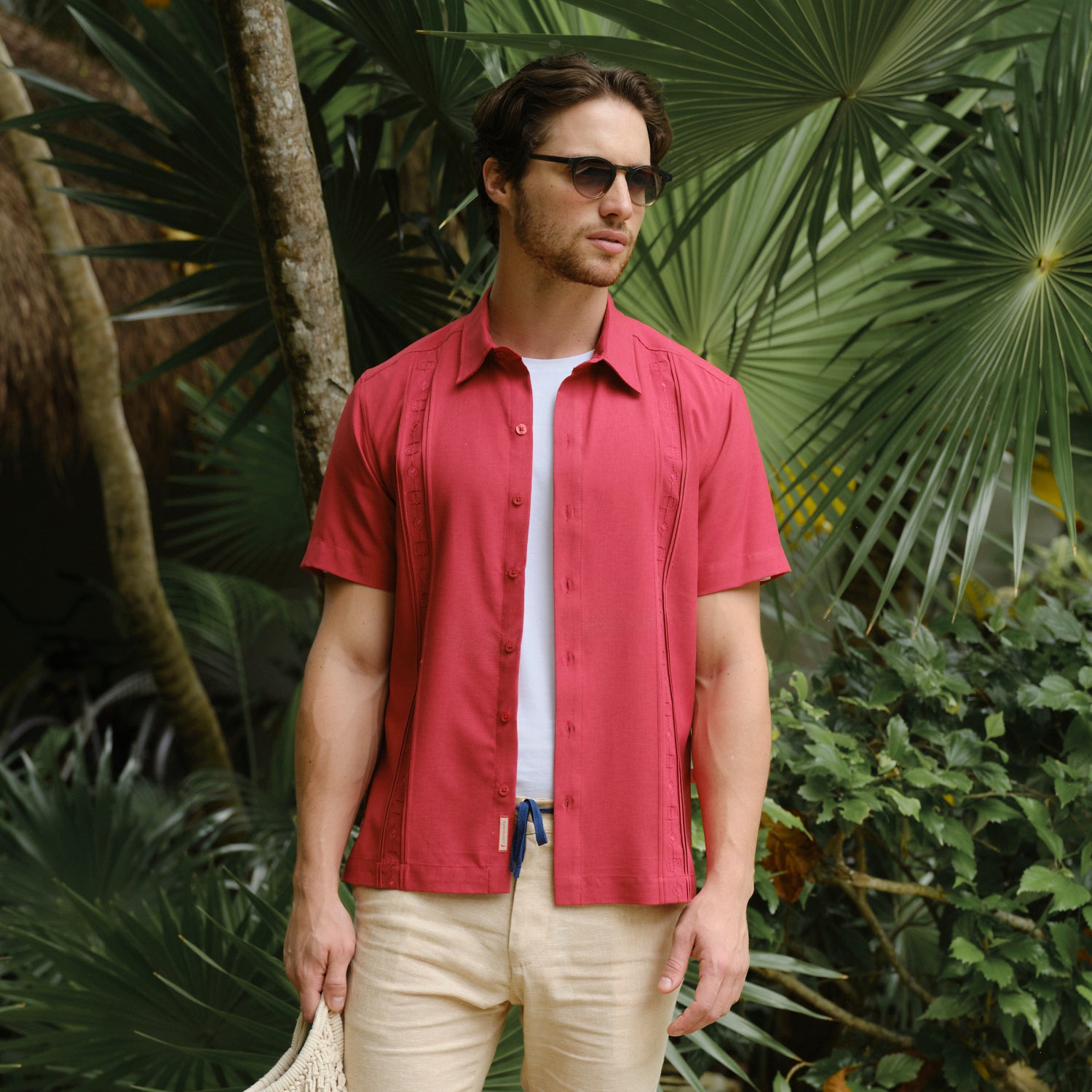 Camisa guayabera manga corta Tailong