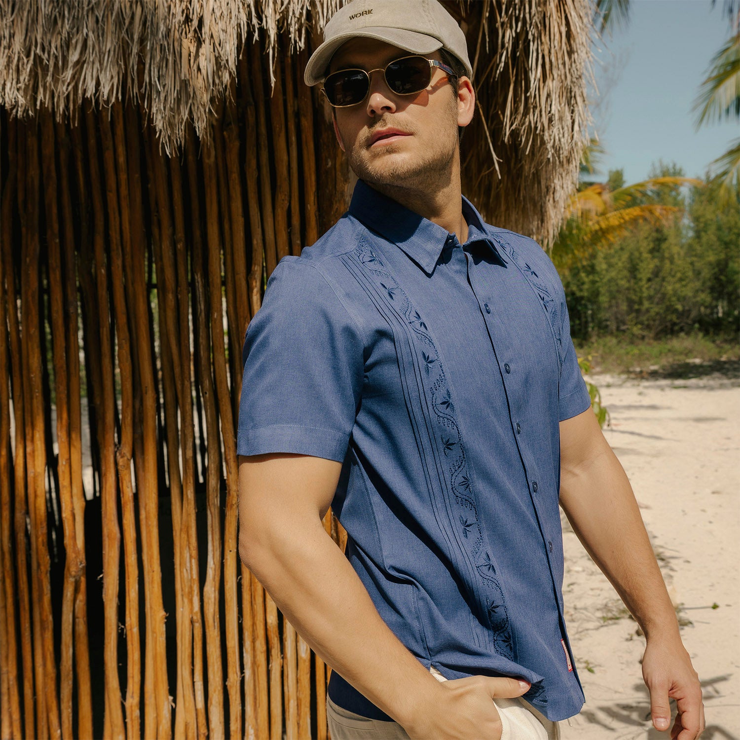 Camisa guayabera manga corta Villanu