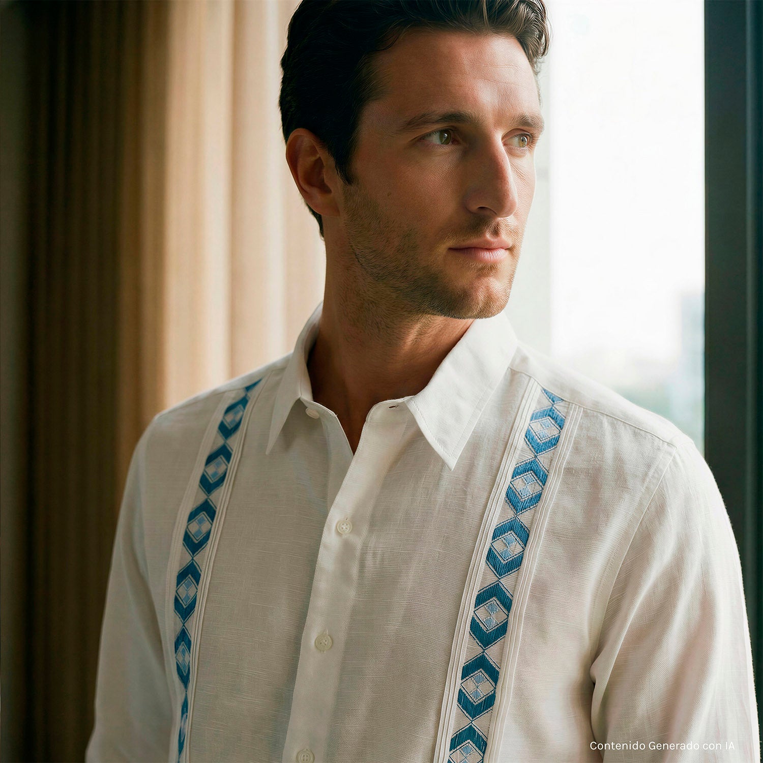 Camisa guayabera manga larga Yan