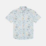 Camisa hawaiana hombre estampado mapa